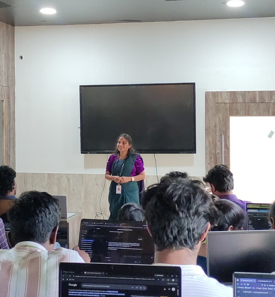 Technical trainer conducting engineering student session